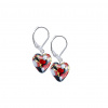 Heart Dots of Love earrings with 24K gold in Lampglas pearls