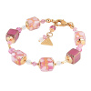 Dream of Pink bracelet with 24K gold in Lampglas pearl