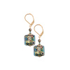 Fabulous Block earrings with 24K gold in Lampglas pearls