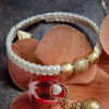 Toffee Treasure bracelet with 24K gold in Lampglas pearls