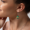 Shamrock Luxe earrings with 24K gold in Lampglas pearls