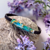 Bracelet Turquoise Dream (Black) with 24K gold in Lampglas pearl