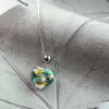 Náhrdelník Turquoise Whisper s 24karátovým zlatem v perle Lampglas