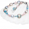 Sweet Childhood gentle bracelet with sterling silver in Lampglas pearls