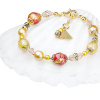 Delicate Coraline Fantasy bracelet with 24K gold in Lampglas pearls