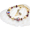 Crazy Beautiful bracelet with 24K gold in Lampglas pearls