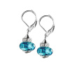 Sea Depth earrings with sterling silver in Lampglas pearls