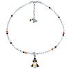 Playful Penguin necklace with Lampglas pearl