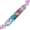 Delicate Shamballa Pink Elegance bracelet with 24K gold and silver in Lampglas pearl