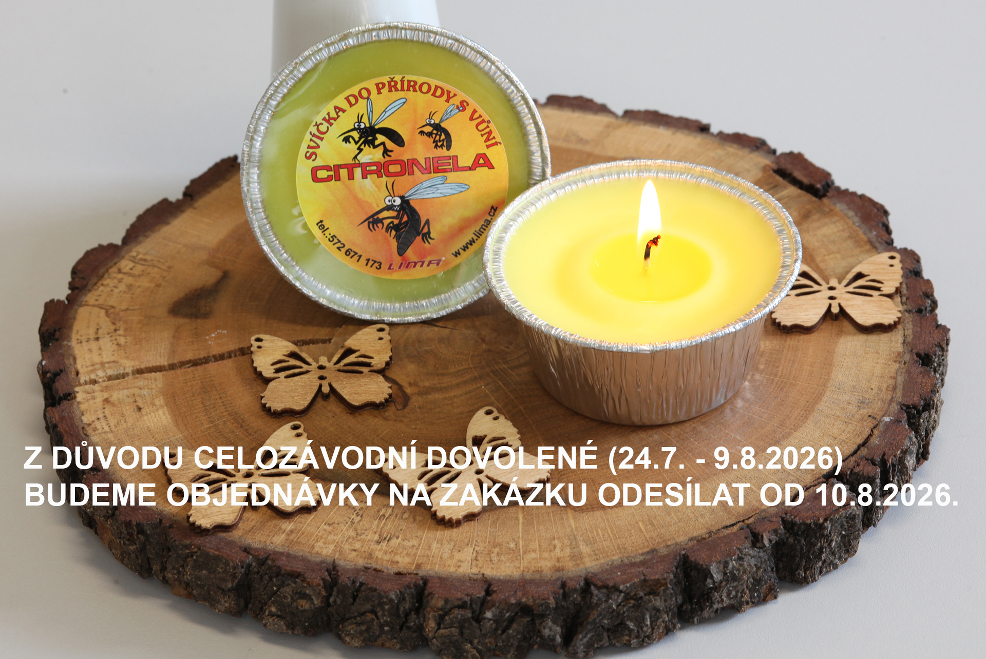 vonná svíčka citronela