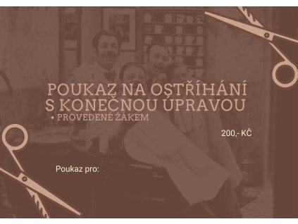 Poukaz na pánský střih s konečnou úpravou (Žák)