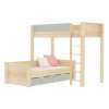 TYP D-Z-Ž - Dětská postel / Palanda s úložným prostorem do L se žebříkem