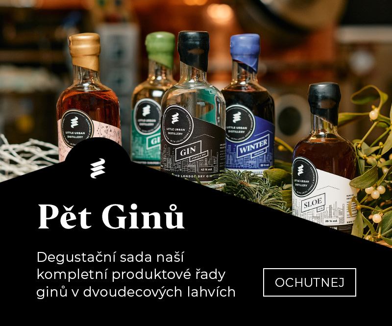 degustační sada Little Urban Distillery 5 Ginů