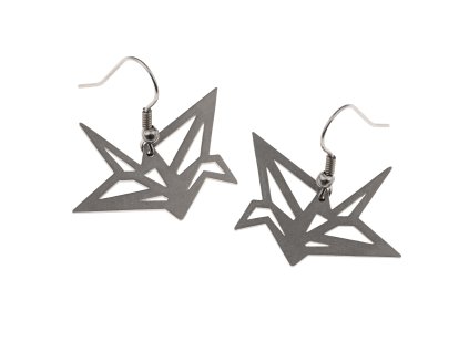 KUK 7746 visací origami náušnice jeřáb