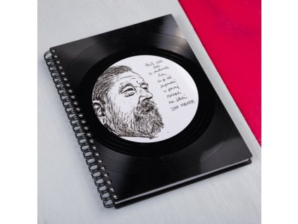 Zápisník z vinylových desek A5 - bez linek - Family Roots