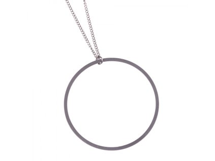 dlouhy ocelovy nahrdelnik circle basic 03