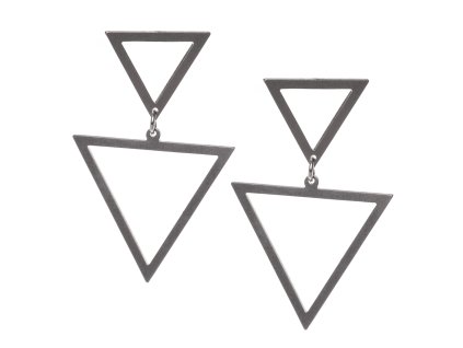 KUK 5829 double triangles visací náušnice lovemusic