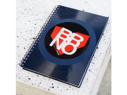 Zápisník z vinylových desek A5 - bez linek - Family Roots