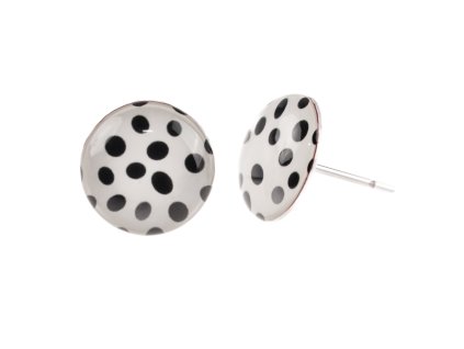 KUK 3192 pecky epoxy černobílý puntíček