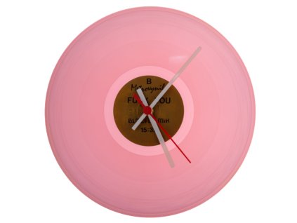 KUK 5753 růžové vinylové hodiny
