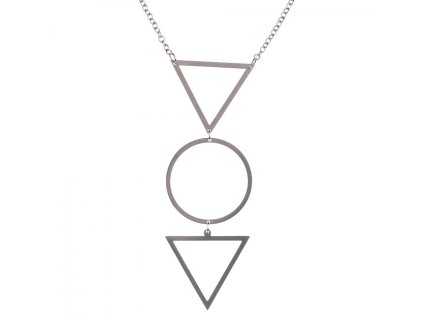 minimalisticky ocelovy nahrdelnik geometry