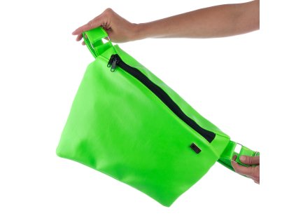 KUK 4169 neonově zelená crossbody velká ledvinka