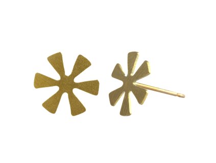 KUK 4136 titanová náušnice flower žlutá