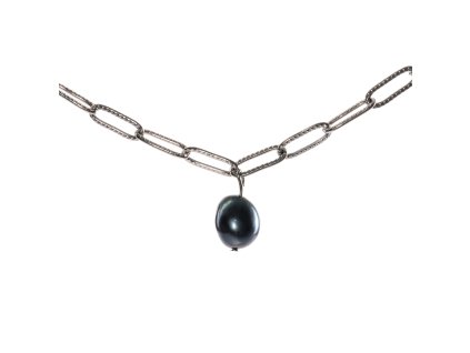 KUK 4076 náhrdelník modrá perla chain