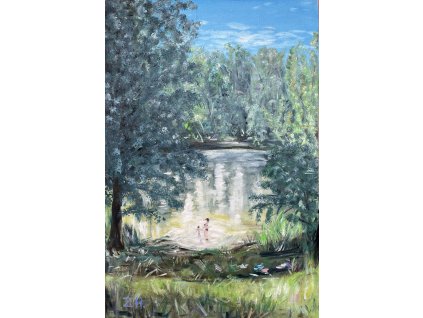 Idyla Jindřiš, olej na plátně 90x60 cm