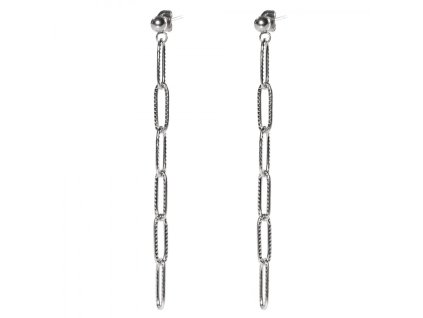 ocelove nausnice oval chain