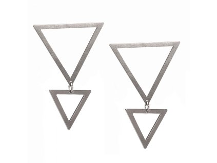 dvojdilne ocelove nausnice triangles