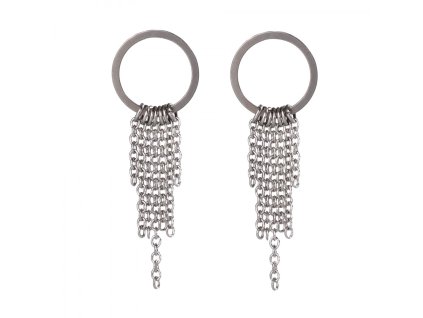ocelove nausnice pecky circle chains