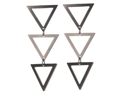 ocelove nausnice triangle rock
