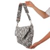 KUK 0329 černobílá hadí city flow kabelka