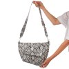 KUK 0325 černobílá hadí city flow kabelka