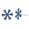 KUK 4141 titanová náušnice flower modrá