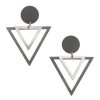 KUK 6164 náušnice pecky dvojitý trojúhelník minimalistické