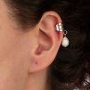 KUK 8038 záušnice perla bílá