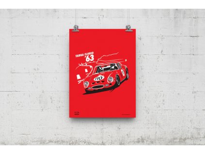Poster Lusso Legends Ferrari 250 GTO Targa Florio 1963