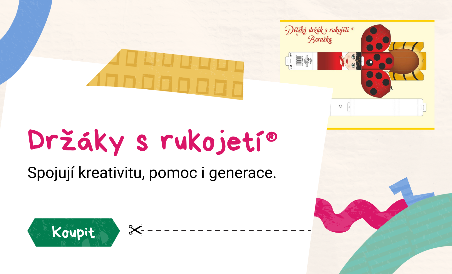 Držáky s rukojetí® – Tvoření, pomoc a generace – Objevte papírové vystřihovánky s praktickým využitím. Držáky MagdaM® pomáhají dětem i seniorům při každodenních činnostech a zábavném tvoření.