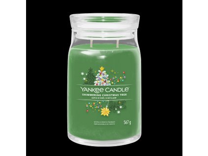 YANKEE CANDLE Signature sviečka Shimmering Christmas Tree (package Signature veľká sviečka)