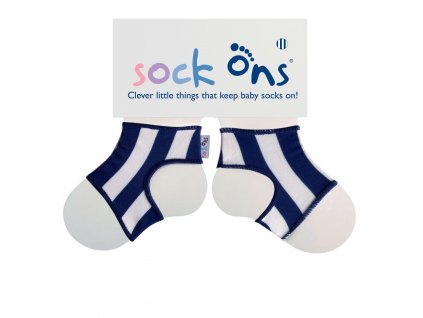 Sock Ons Designer Navy Stripes