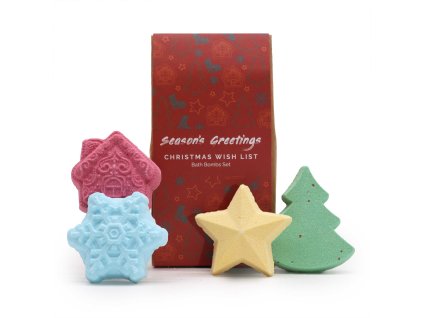 Vánoční dárkový set šumivých bomb do koupele, 450 g