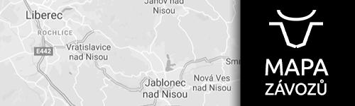 Mapa závozů Massna Liberec a okolí