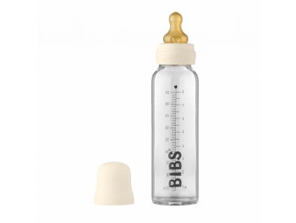 BIBS Baby Bottle sklenena flasa 225ml Ivory