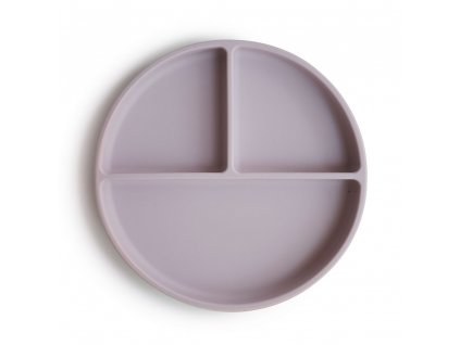 Mushie silikonovy tanier s prisavkou soft lilac