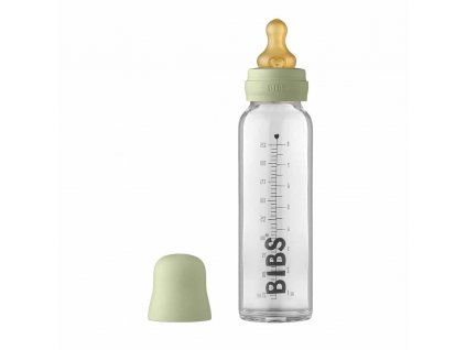 BIBS Baby Bottle sklenena flasa 225ml Sage