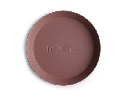 Mushie okruhly tanier 2 ks woodchuck