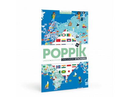 107470 poppik stickers flags drapeaux planisphere occuper les enfants montessori friendly