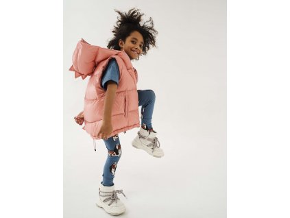 dino down vest pink